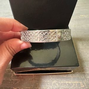 Coach Signature silver bangle bracelet